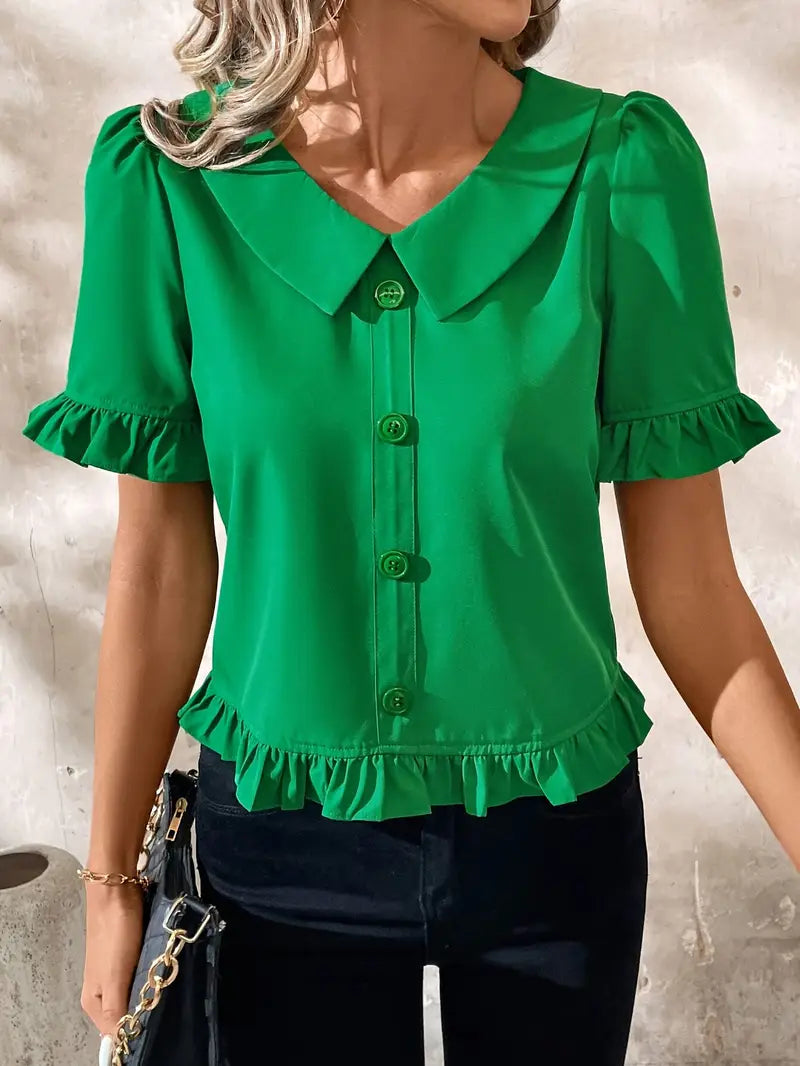 Elegant Short Sleeve Blouse