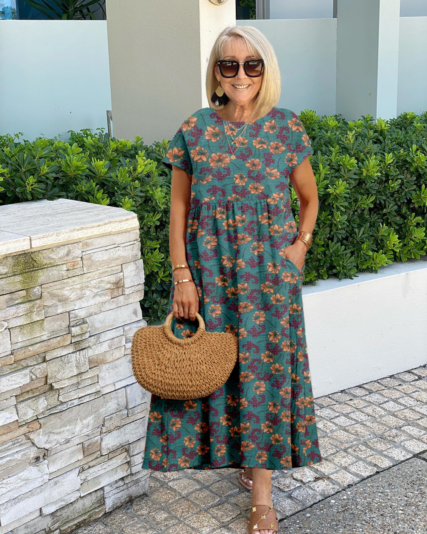 Casual Printed Tunic Dress