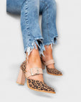Chic Leopard Print Block Heel