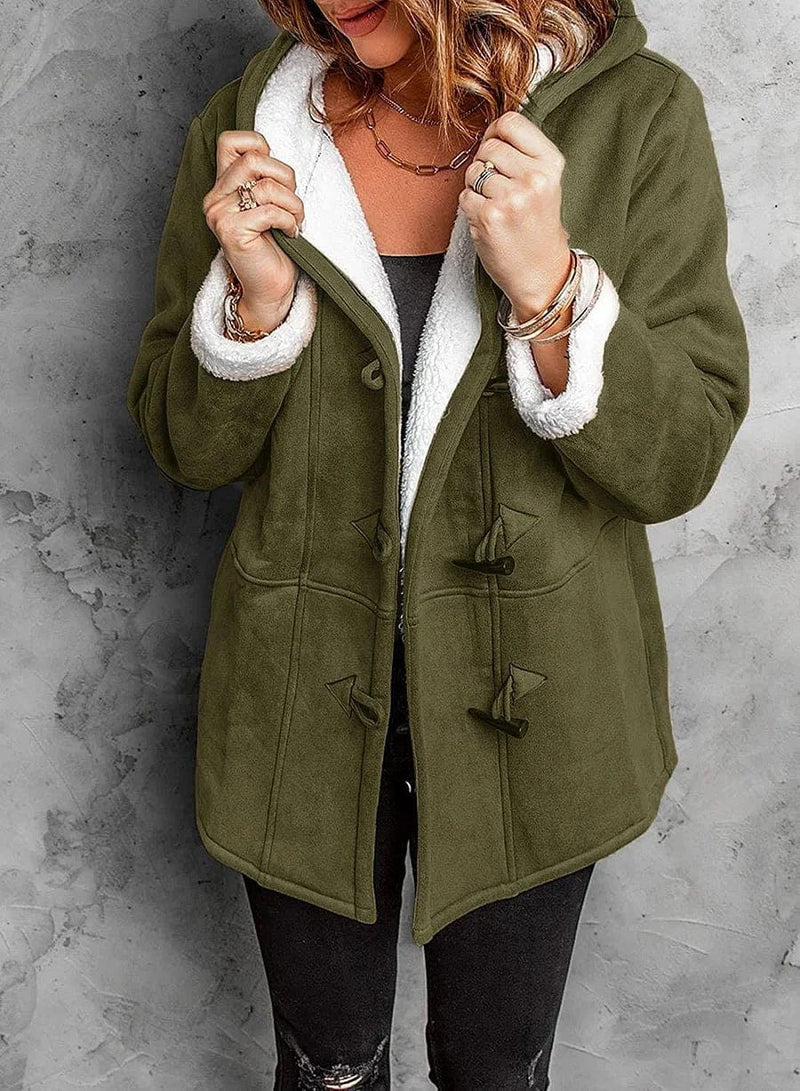 Warm Hooded Coat with Fleece Lining