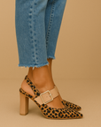 Chic Leopard Print Block Heel