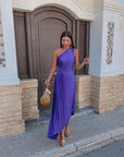 Elegant One-Shoulder Midi Dress