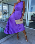 Elegant One-Shoulder Midi Dress