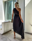 Elegant Flower Print Midi Dress