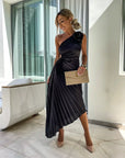 Elegant Flower Print Midi Dress