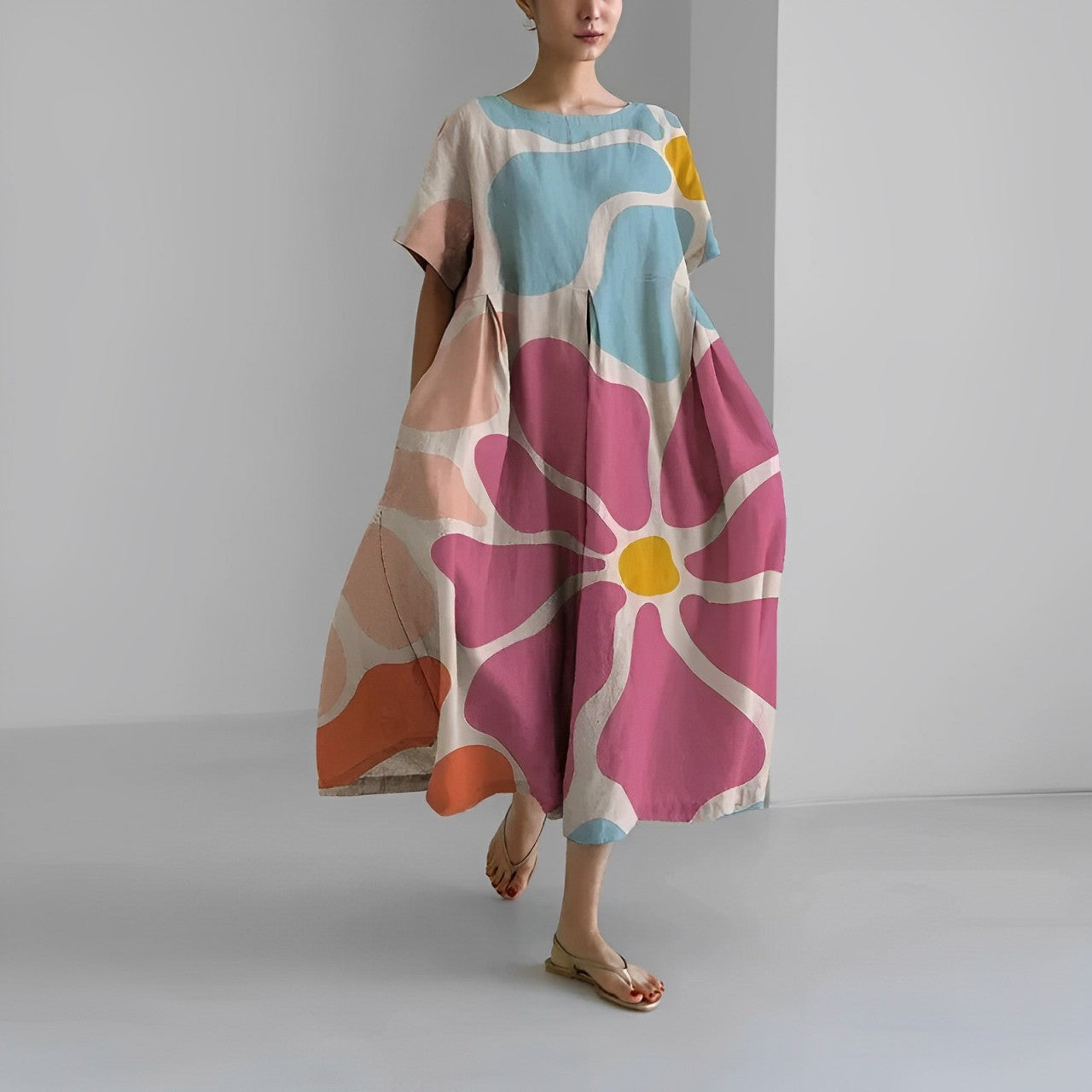 Retro Big Swing Loose Maxi Dress
