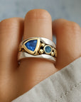 Vintage Blue Zirconia Boho Ring