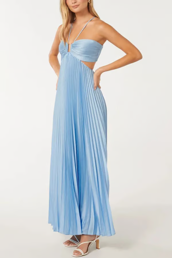 Summer Glow Halter Maxi Dress