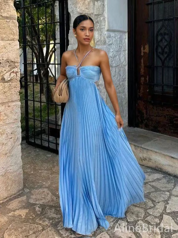 Summer Glow Halter Maxi Dress