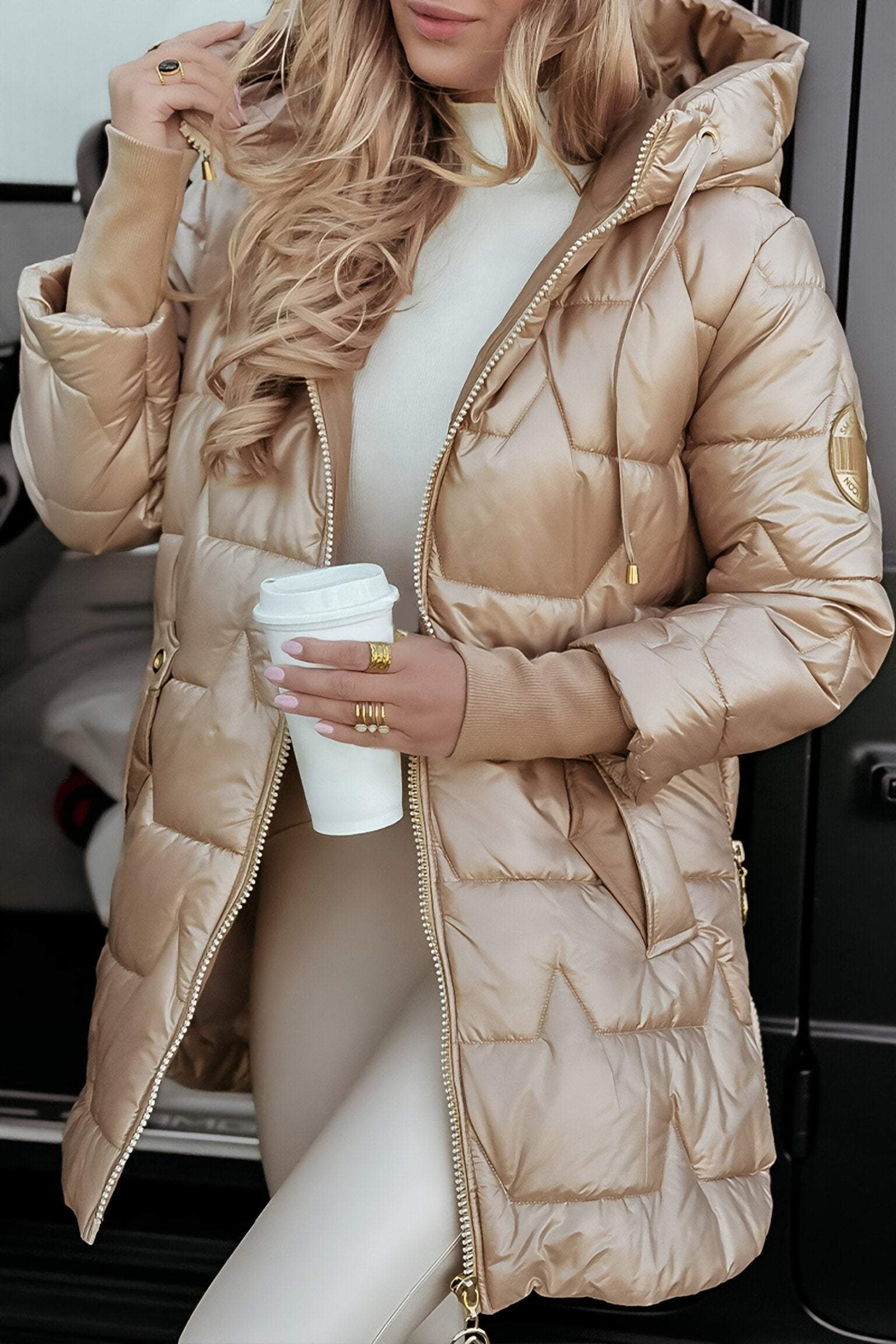 Cozy Padded Hooded Winter Coat