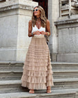 Flowy Layered Maxi Skirt for Women