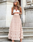 Flowy Layered Maxi Skirt for Women