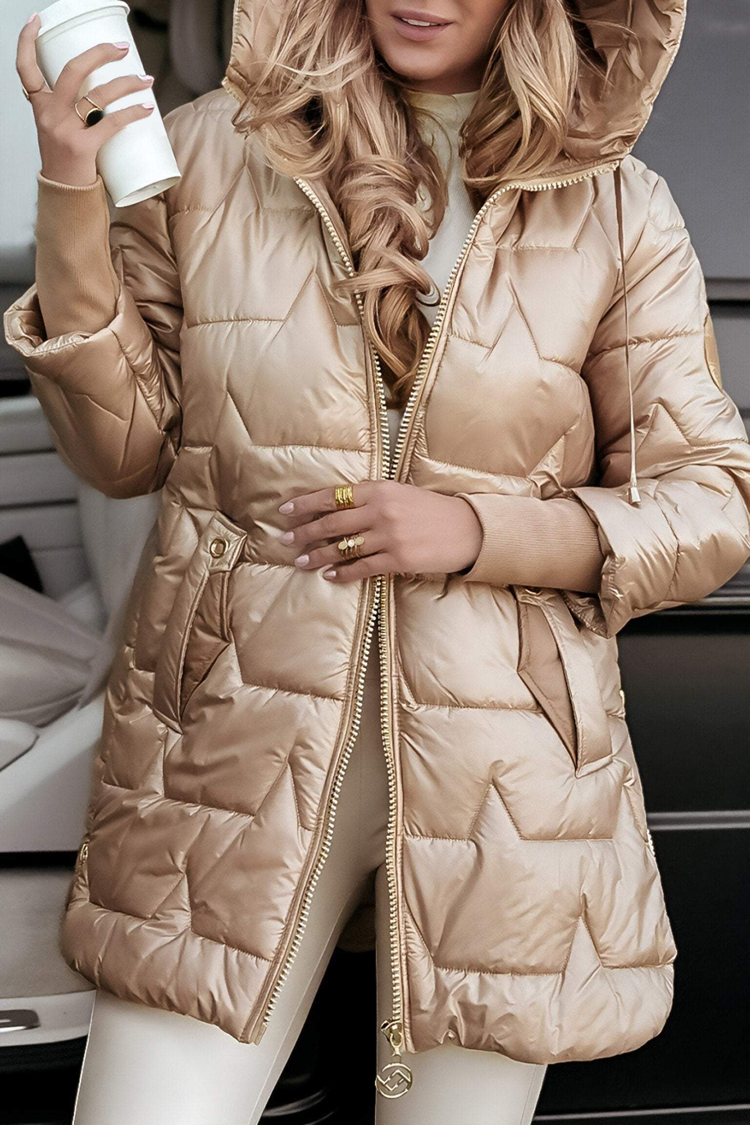 Cozy Padded Hooded Winter Coat