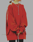 Oversized Round Neck Sweatshirt for Women