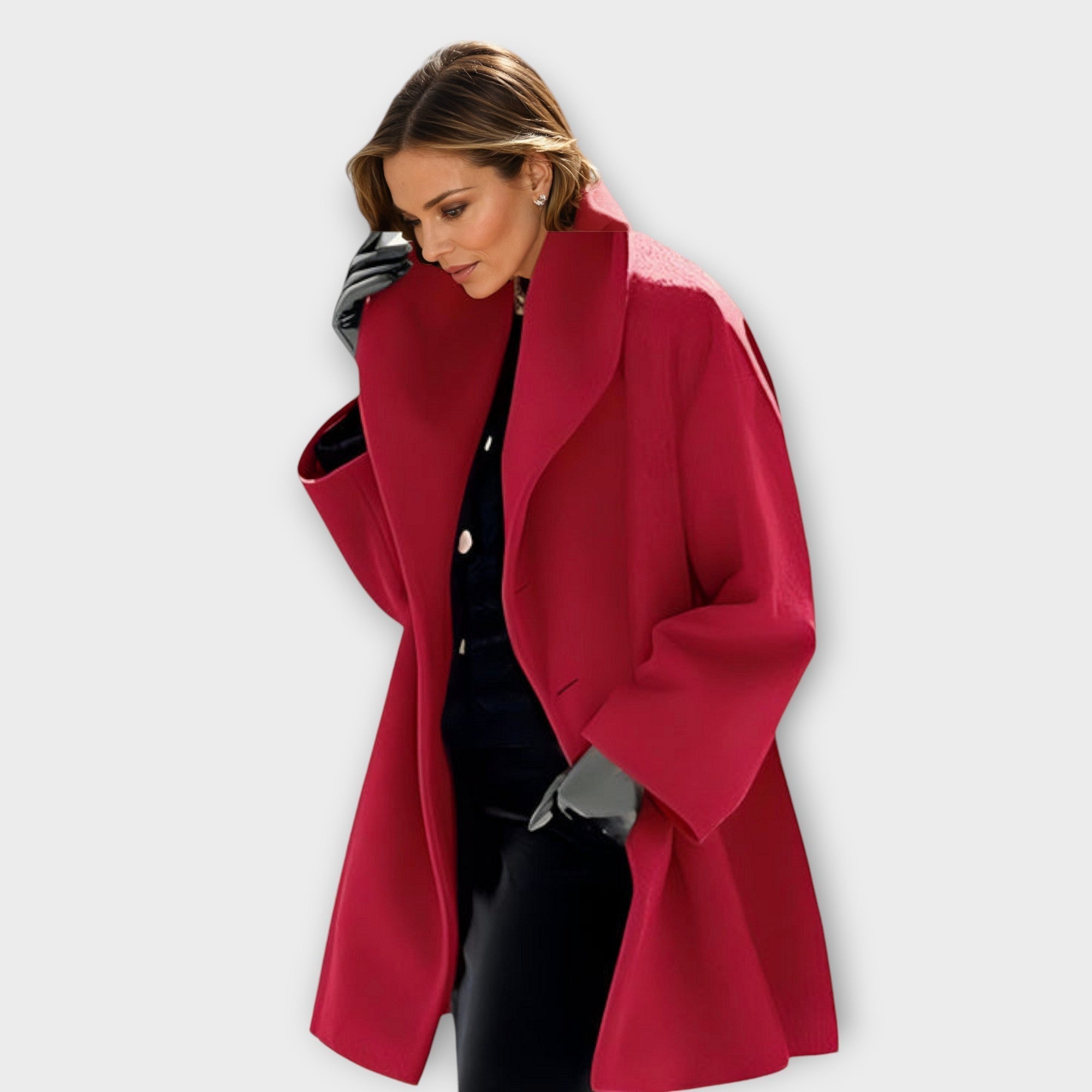 Chic Windproof Long Coat for Women