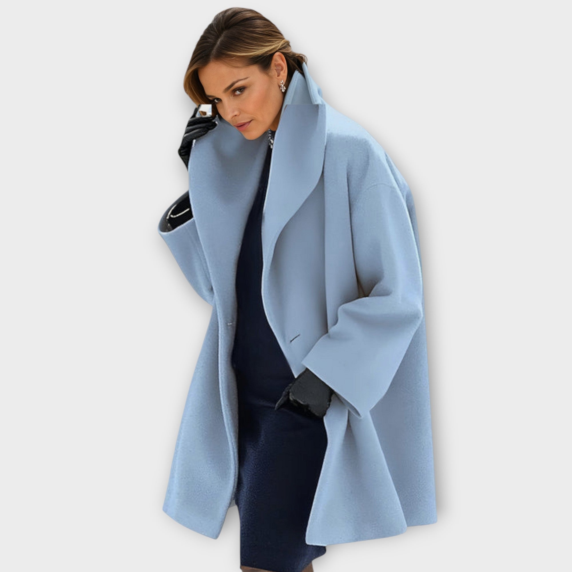 Chic Windproof Long Coat for Women