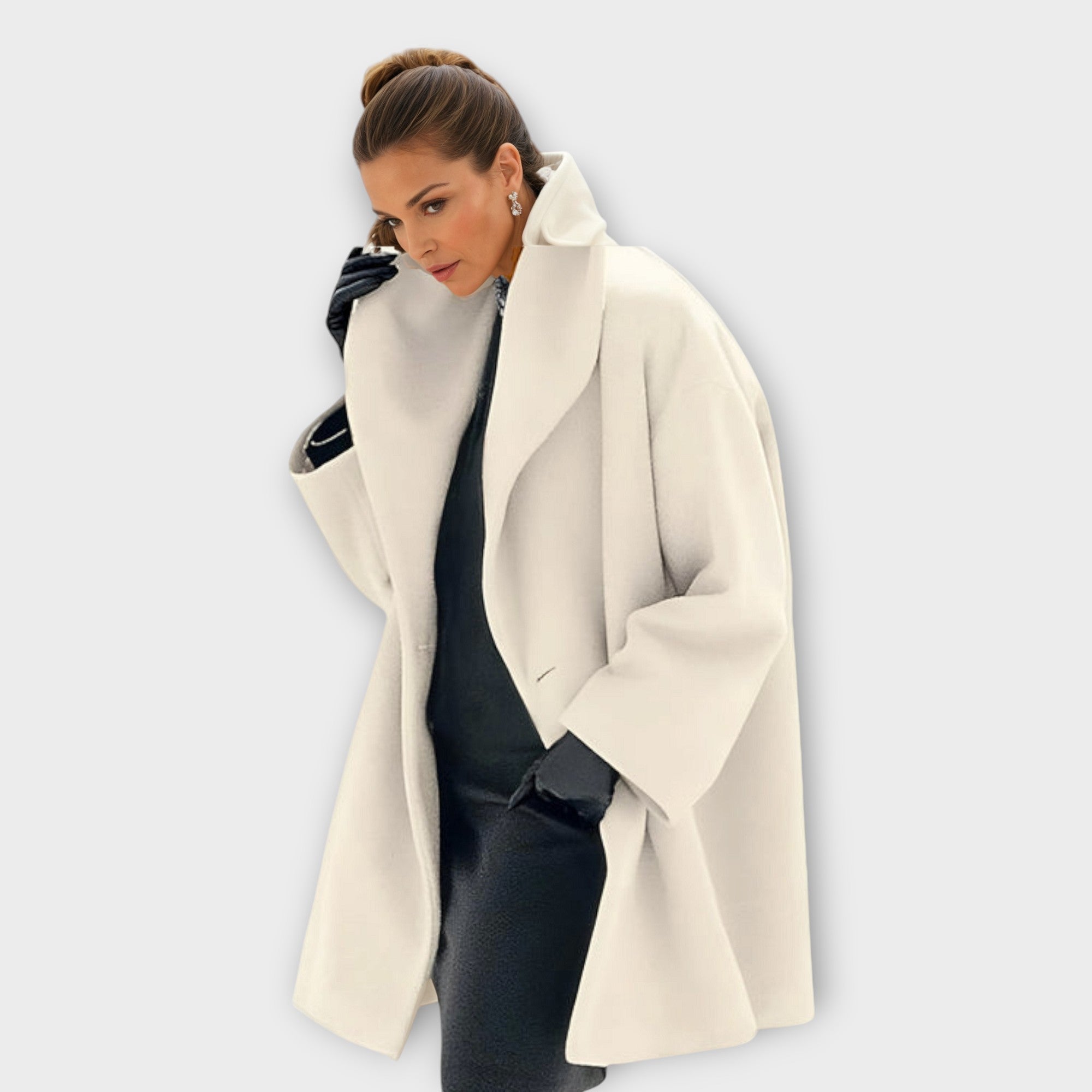 Chic Windproof Long Coat for Women