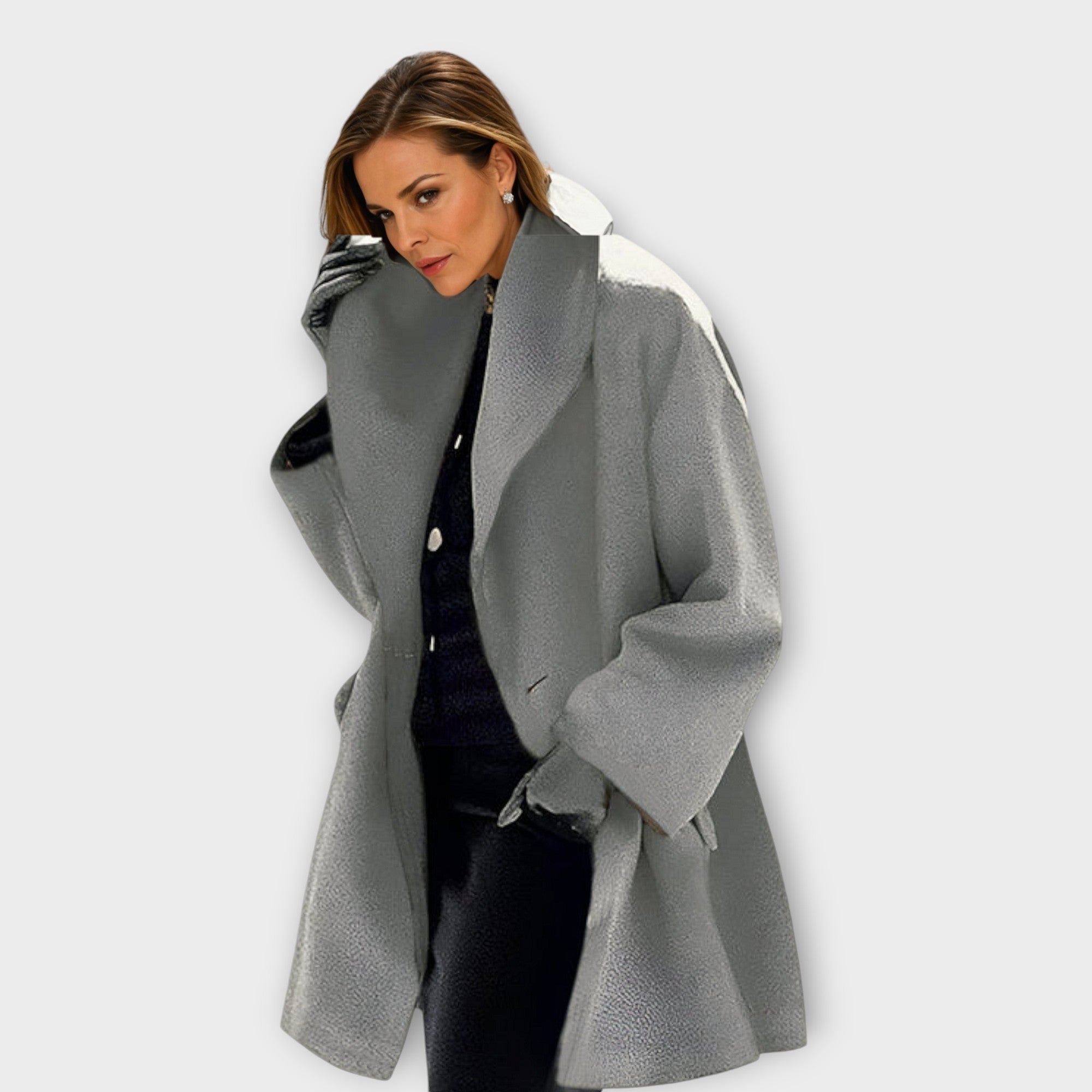 Chic Windproof Long Coat for Women