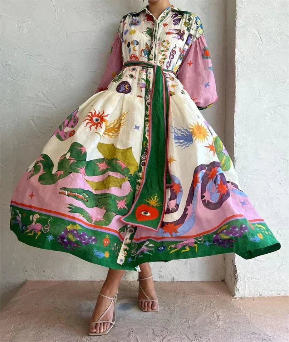 Fun Filled Color Burst Dress