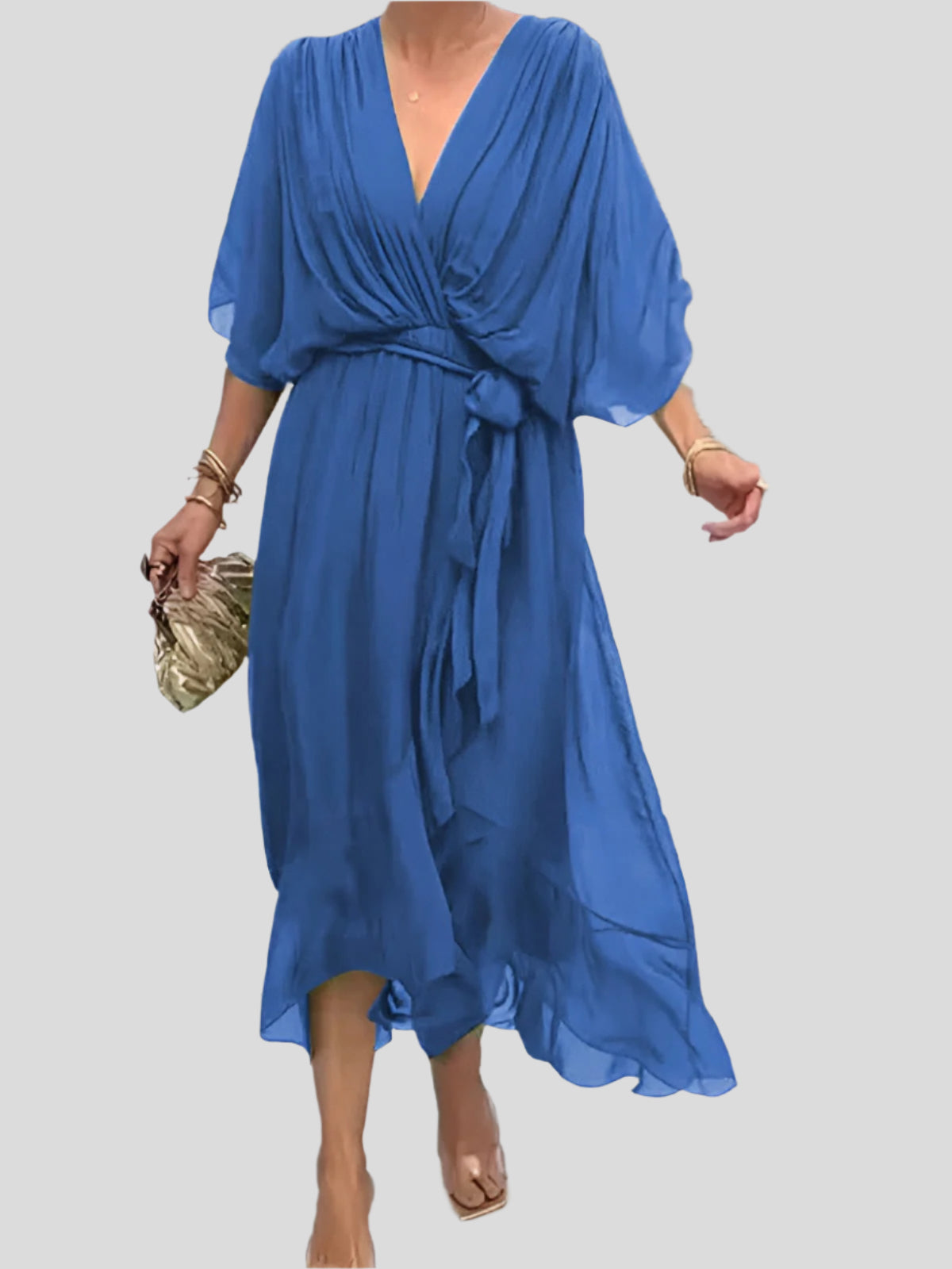 Gentle Tiered Ruffle Midi Dress