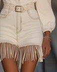 Elegant Mini Dress with Tassels