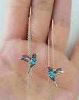 Colibri Enamel & Zirconia Earrings