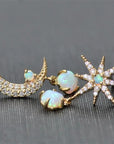 Classic Pearl Earrings with Star Charm