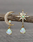 Classic Pearl Earrings with Star Charm