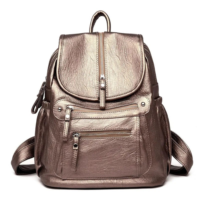Soft Leather Backpack with Lightweight Feel