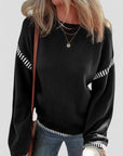 Colorblock Pullover Sweater Women