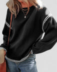 Colorblock Pullover Sweater Women