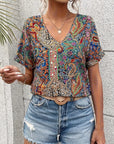 Romantic Style Floral Blouse Elegant Look