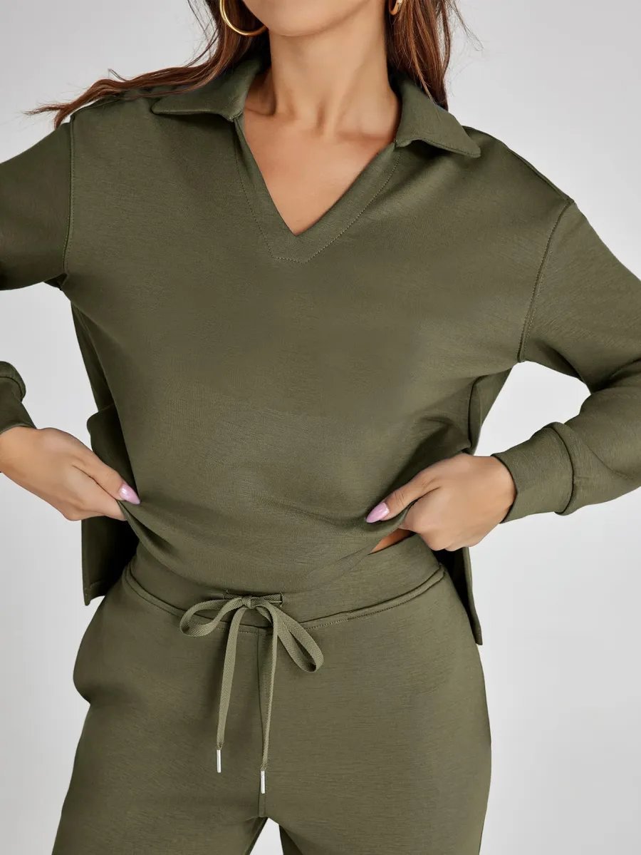 Casual Long Sleeve Two-piece Set