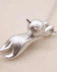 Sterling Silver Playful Kitty Necklace