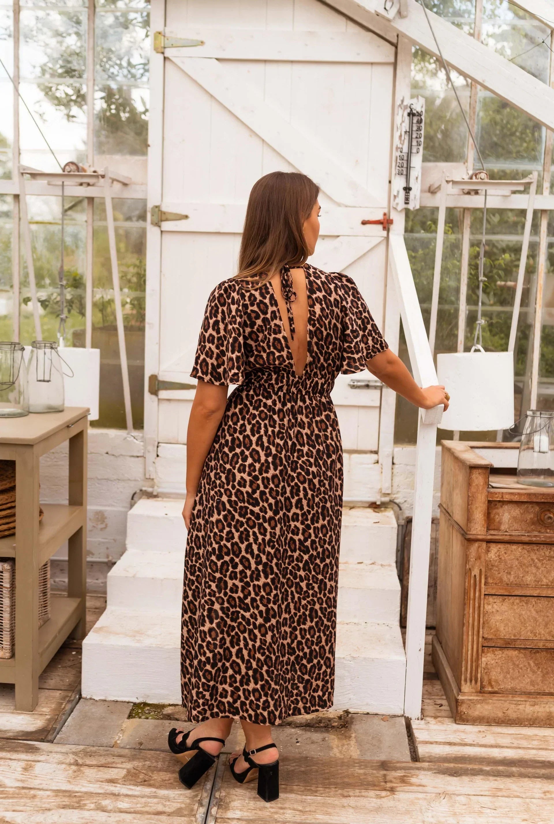 Casual Fit Leopard Print Maxi Dress