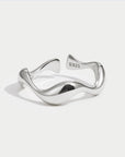 Minimal Wave Ring for Women