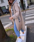 Elegant Long Hooded Sweatershirt