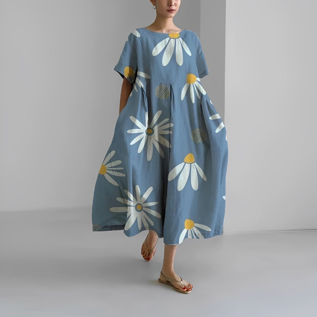Retro Big Swing Loose Maxi Dress