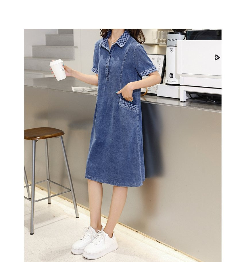 Chic Women&#39;s Relaxed Denim Dress