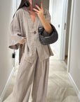Comfortable V-Neck Casual Two-Piece Set