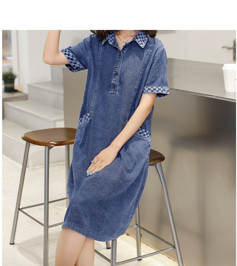 Chic Women&#39;s Relaxed Denim Dress