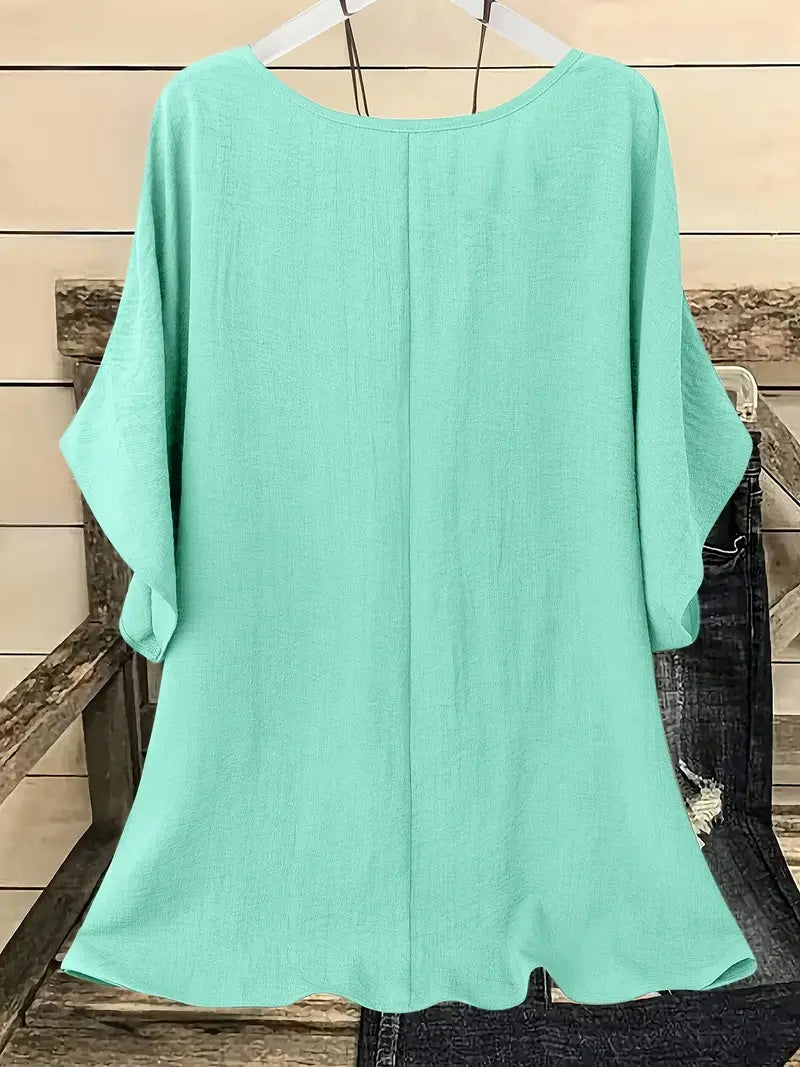 Breezy Casual Cotton Loose Blouse