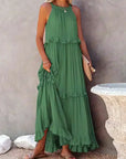 Soft Ruffle Casual Dress – Lightweight, Flowy Summer Style Perfect for Travel & Everyday Elegance