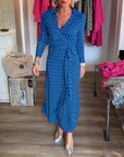 Chic Maxi Dress with Deep V Neckline