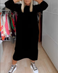 Casual round neck dress