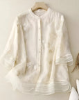Classic Cotton Top with Intricate Embroidery
