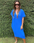 Chic Black Flow Dress with Handy Pockets