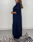 Elegant V-Neck Split Luxe Dress