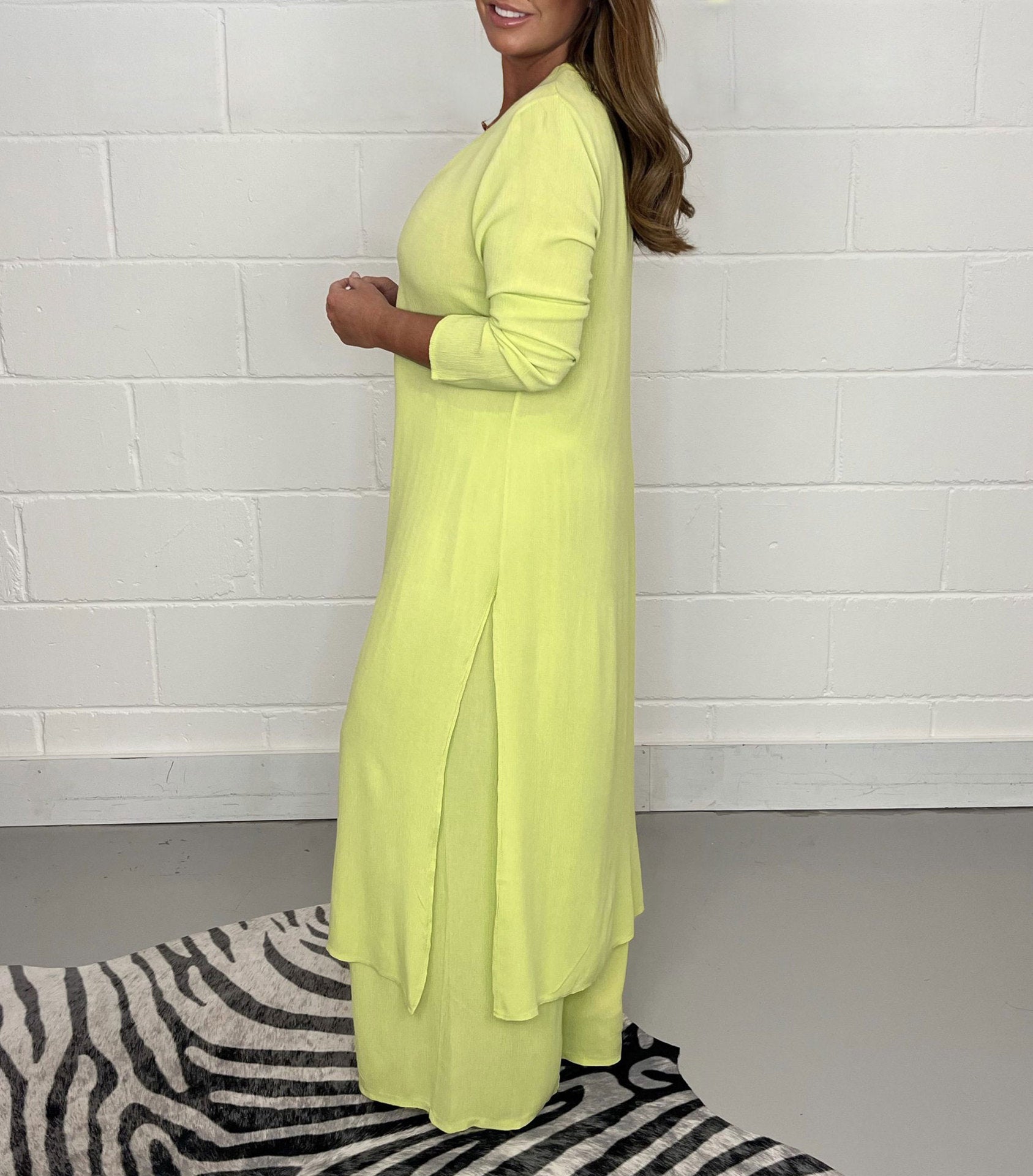 Elegant V-Neck Split Luxe Dress