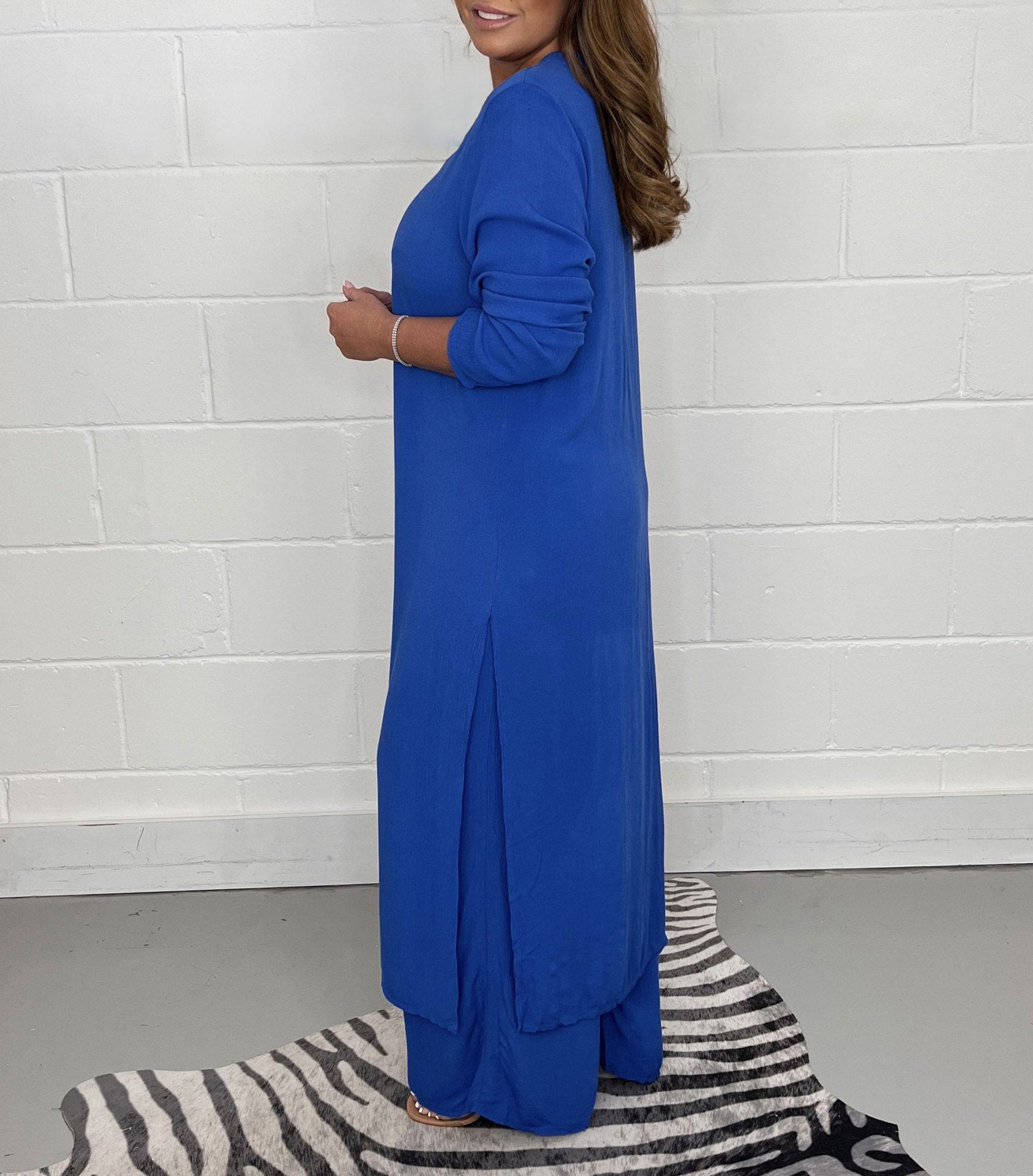 Elegant V-Neck Split Luxe Dress